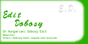 edit dobosy business card